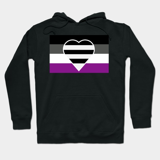 Heteroromantic Asexual Flag Hoodie by DisneyFanatic23